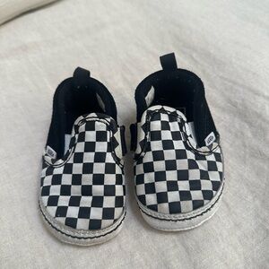 Vans Kids Black and White Checkered Slip-On Sneakers